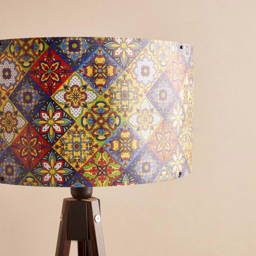 Підлогова лампа AYD 1xE27/40W/230V коричнева/різнобарвна