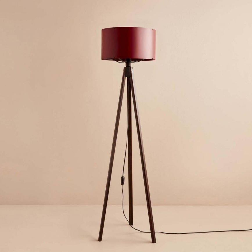 Підлогова лампа AYD 1xE27/40W/230V коричнева/червона