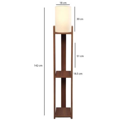 Підлогова лампа AYD 1xE27/40W/230V коричнева/кремова