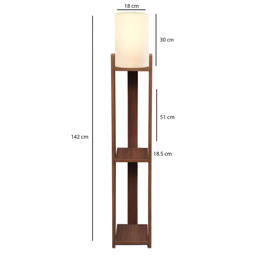 Підлогова лампа AYD 1xE27/40W/230V коричнева/кремова