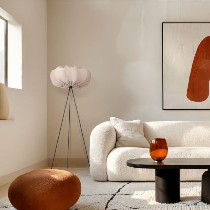 Підлогова лампа CAFEE 1xE27/40W/230V бежева/чорна