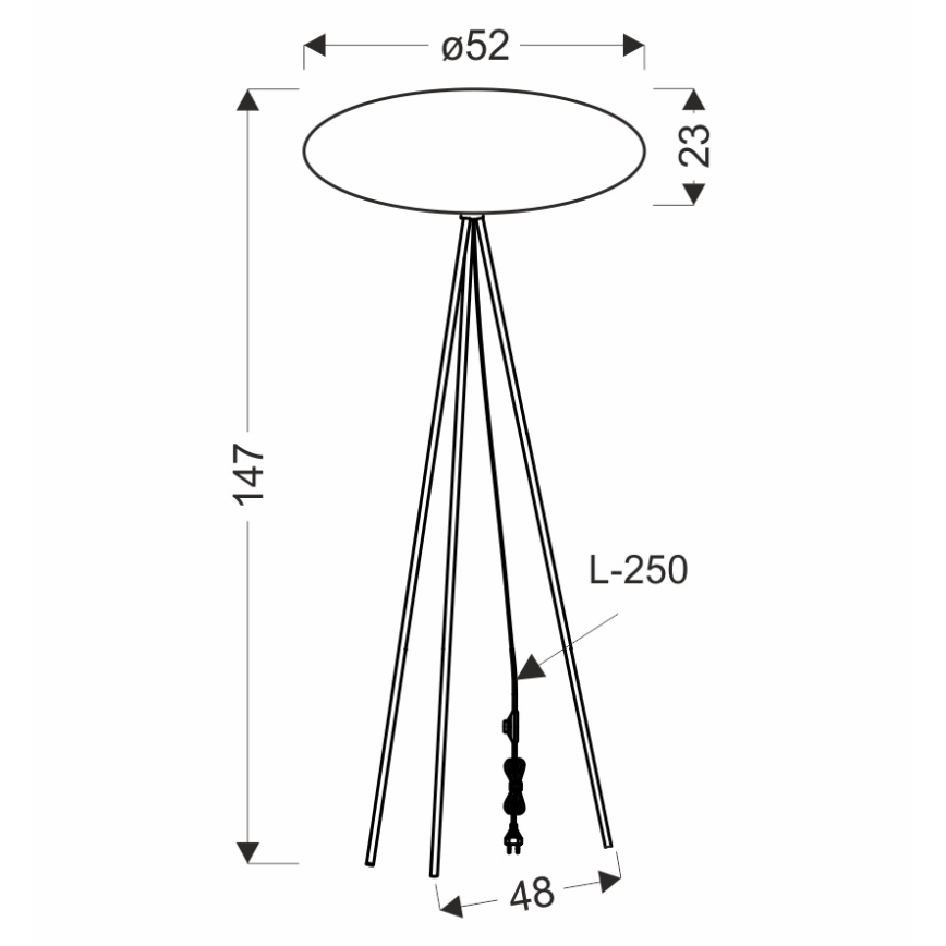 Підлогова лампа CAFEE 1xE27/40W/230V біла/чорна