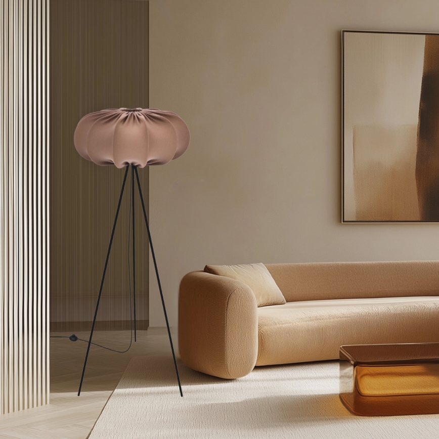 Підлогова лампа CAFEE 1xE27/40W/230V коричнева/чорна