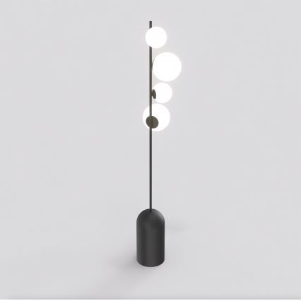 Підлогова лампа ETNO 4xG9/8W/230V чорна