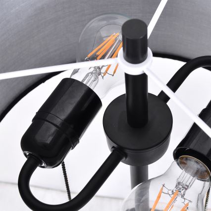 Підлогова лампа FOGO 2xE27/15W/230V чорна