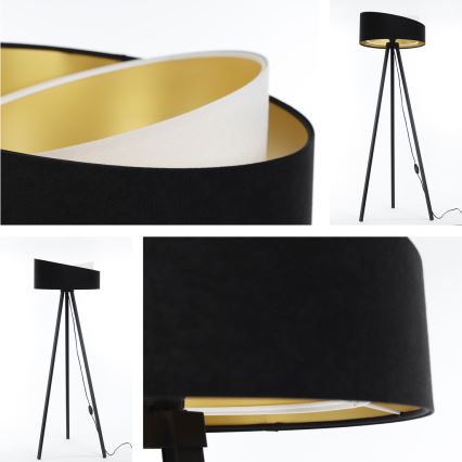 Підлогова лампа GALAXY 1xE27/60W/230V чорна/біла/венге