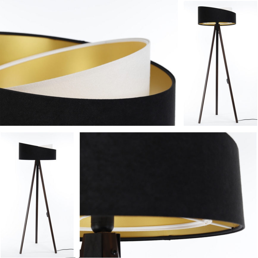 Підлогова лампа GALAXY 1xE27/60W/230V чорна/венге