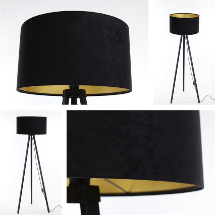 Підлогова лампа STANDART 1xE27/60W/230V чорна/венге