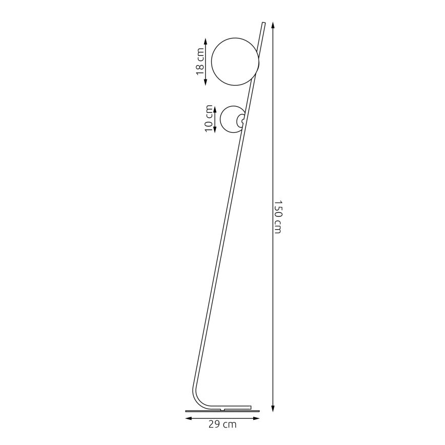 Підлогова лампа TATU 2xG9/8W/230V біла