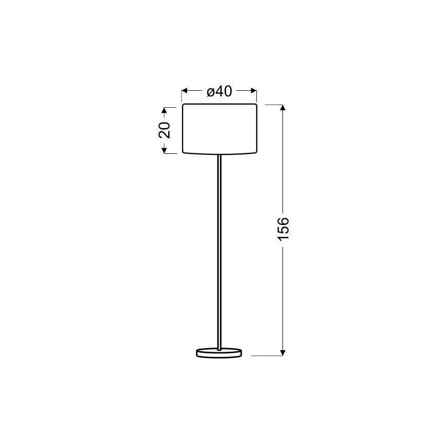 Підлогова лампа TIMBER 1xE27/60W/230V бежева/матовий хром