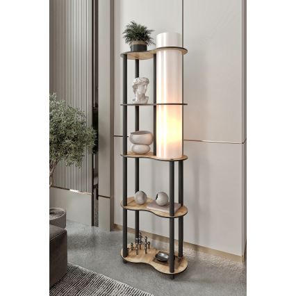 Підлогова лампа з полицями NOTO 1xE27/40W/230V бежева/чорна