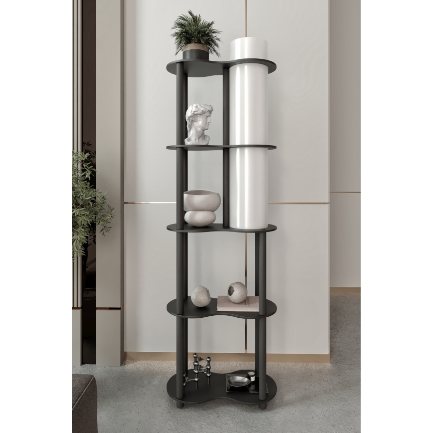 Підлогова лампа з полицями NOTO 1xE27/40W/230V чорна