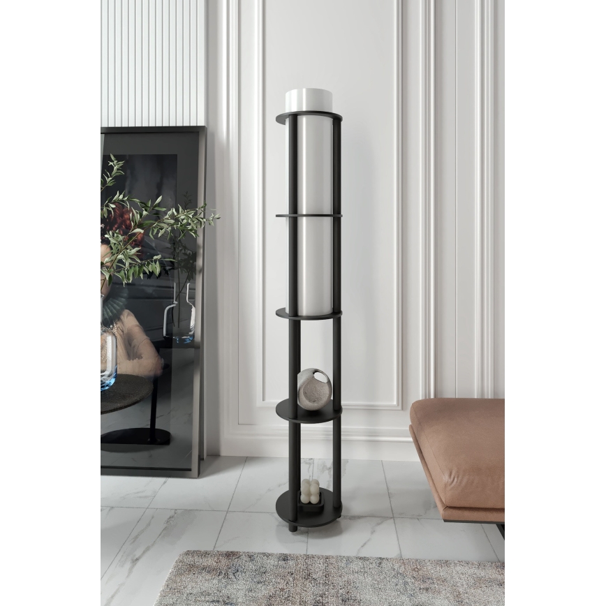 Підлогова лампа з полицями NOTO 1xE27/40W/230V чорна