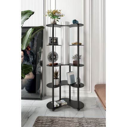 Підлогова лампа з полицями NOTO 1xE27/40W/230V чорна