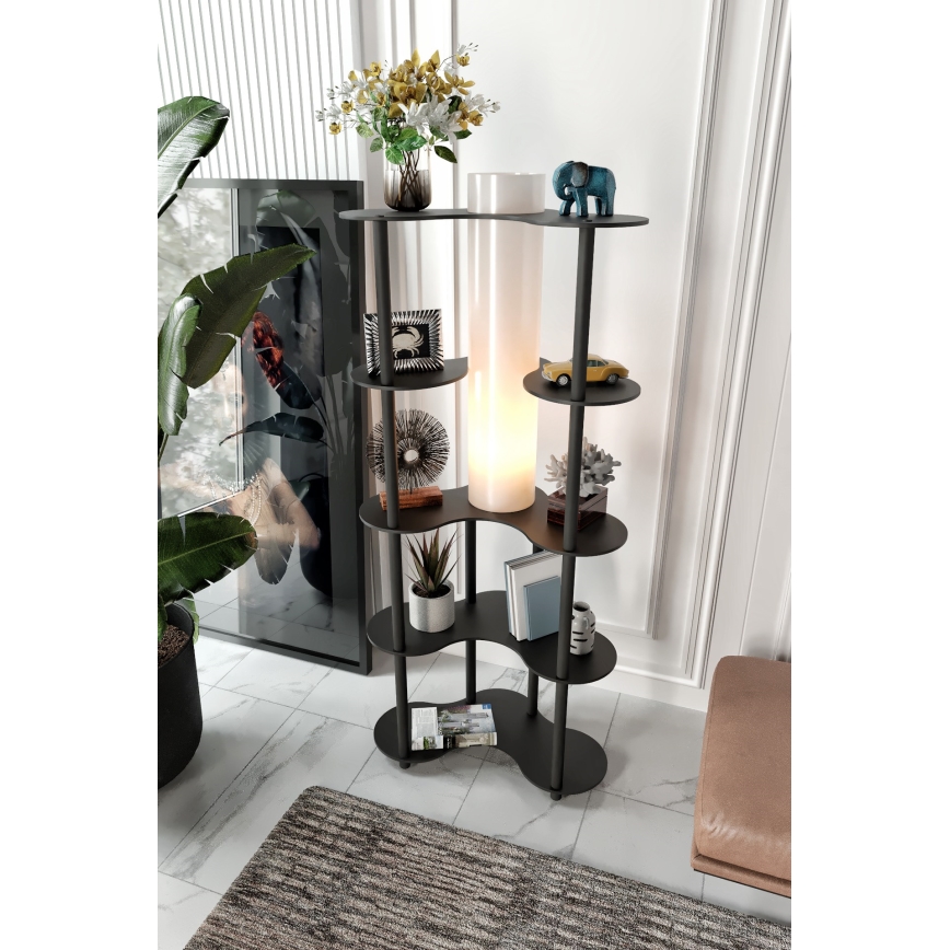 Підлогова лампа з полицями NOTO 1xE27/40W/230V чорна