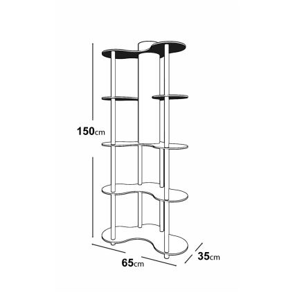 Підлогова лампа з полицями NOTO 1xE27/40W/230V чорна