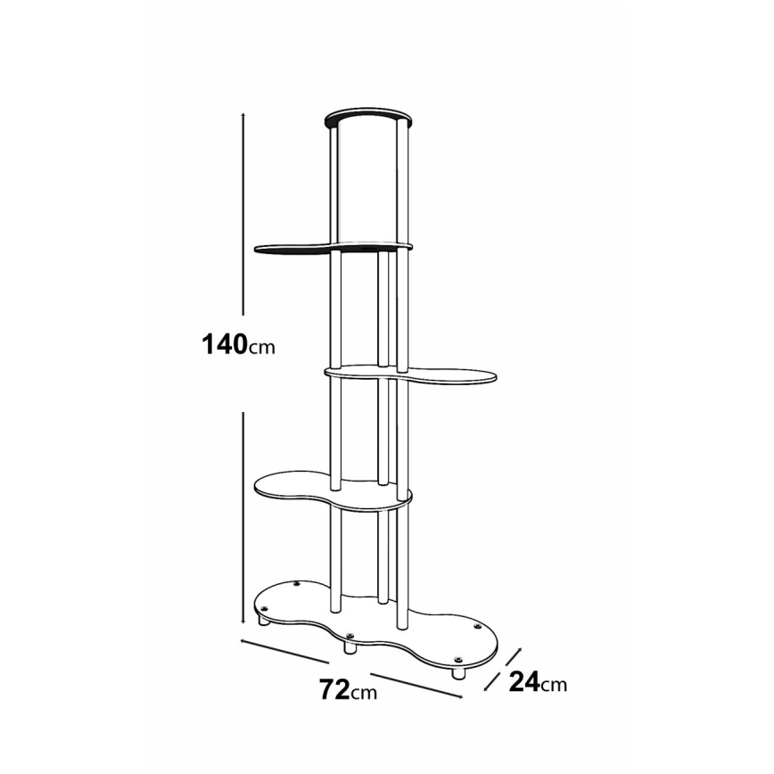 Підлогова лампа з полицями NOTO 1xE27/40W/230V коричнева/чорна