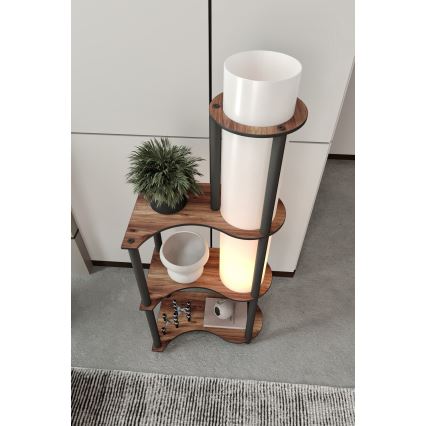 Підлогова лампа з полицями NOTO 1xE27/40W/230V коричнева/чорна