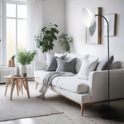 Підлогова лампа ZACK 1xE27/15W/230V чорна