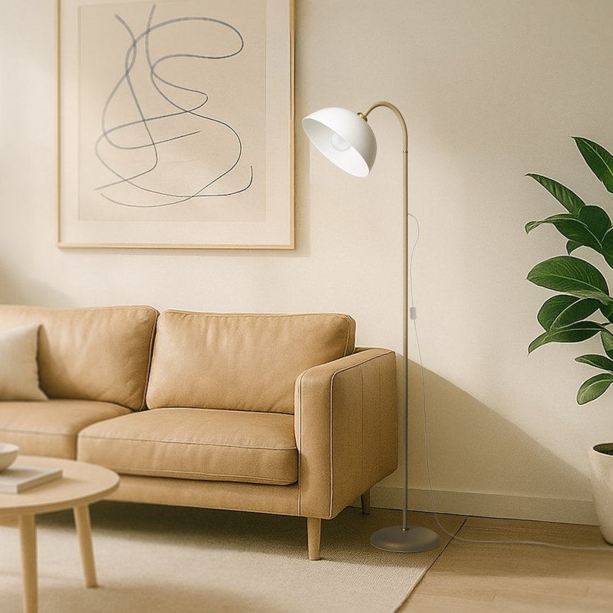 Підлогова лампа ZACK 1xE27/60W/230V бежевого кольору