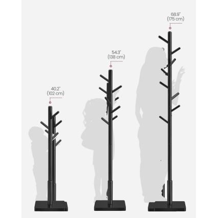 Підлогова вішалка LINEA чорна