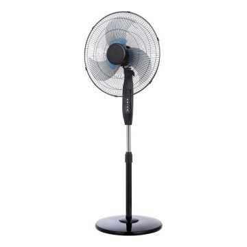 Підлоговий вентилятор 65W/230V, діаметр 50 cm, чорний + пульт дистанційного керування