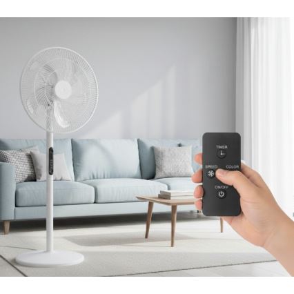 Підлоговий вентилятор VIENTO-R 40 Вт/230 В білий + пульт дистанційного керування