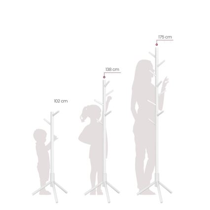 Підлоговий вішак LINEA білий