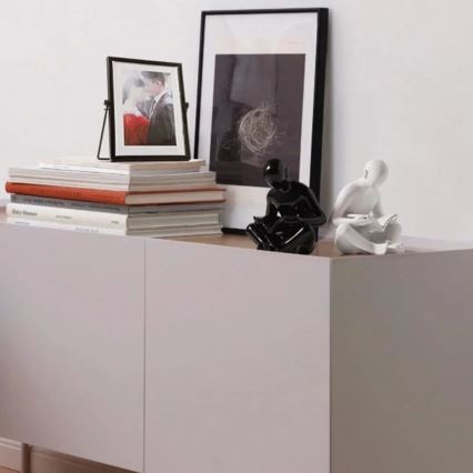 Підпора для книг 17,5х13х14 см чорна/біла