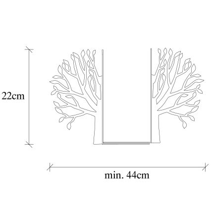 Підставка для книг 22x44 см чорний