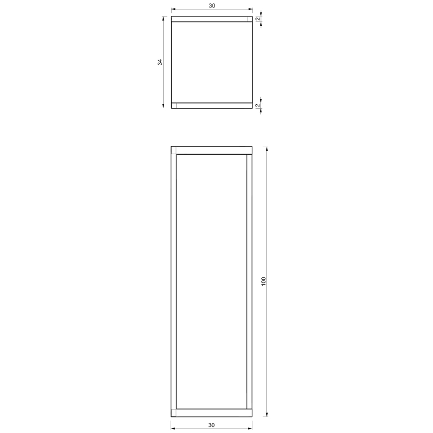 Підставка для квітів 100x30x34 см чорний