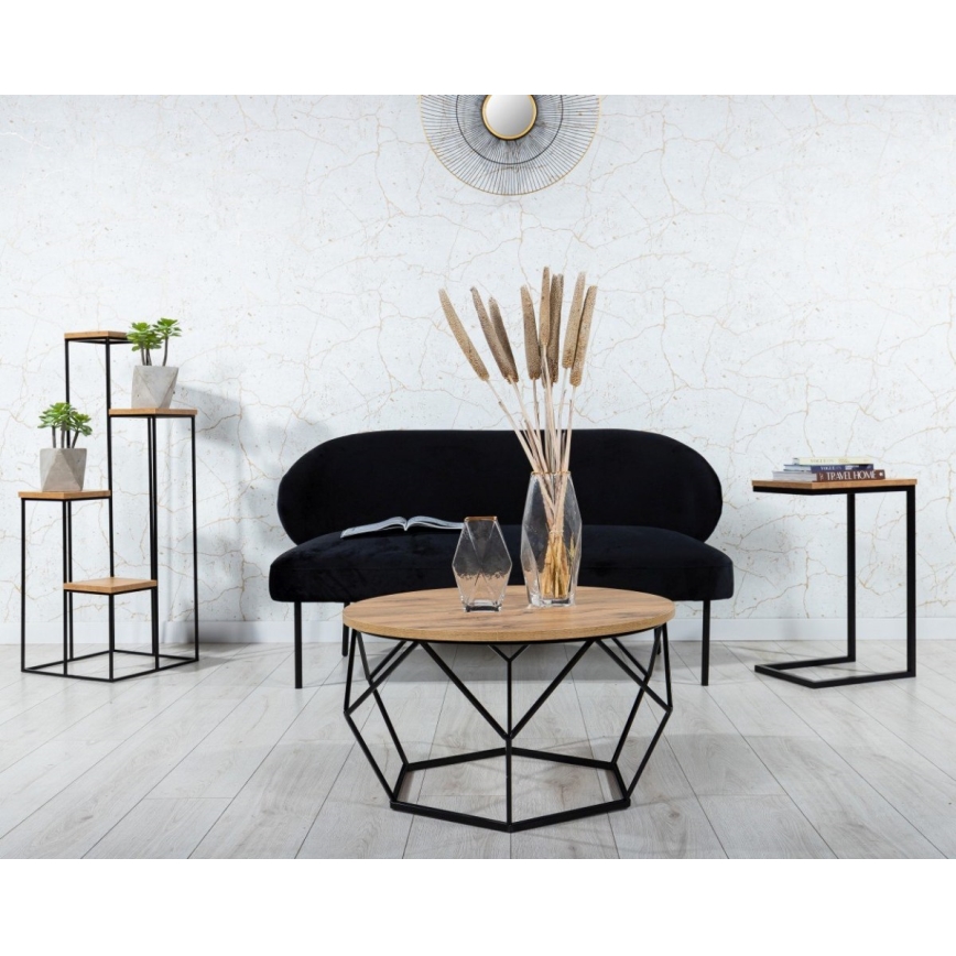 Підставка для квітів 110x40 см чорна/коричнева