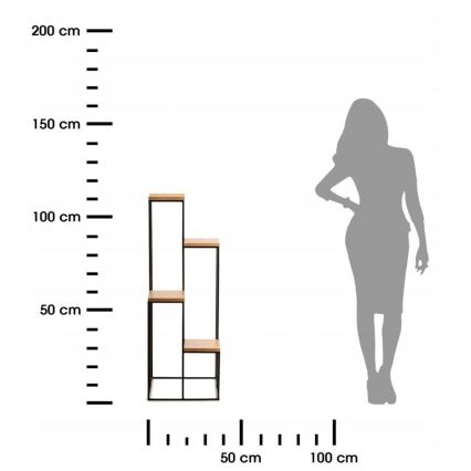 Підставка для квітів 110x40 см чорна/коричнева
