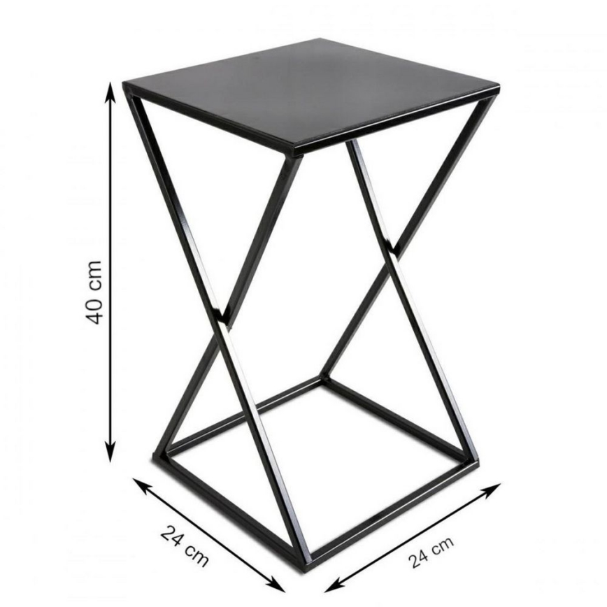 Підставка для квітів 40x24 чорна