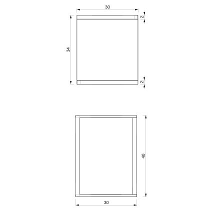 Підставка для квітів 40x30x34 см білий