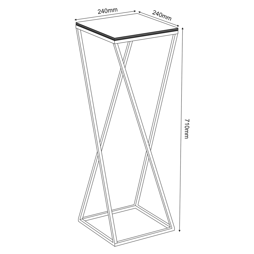 Підставка для квітів 70x24 см білий