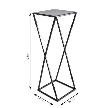 Підставка для квітів 70x24 чорна