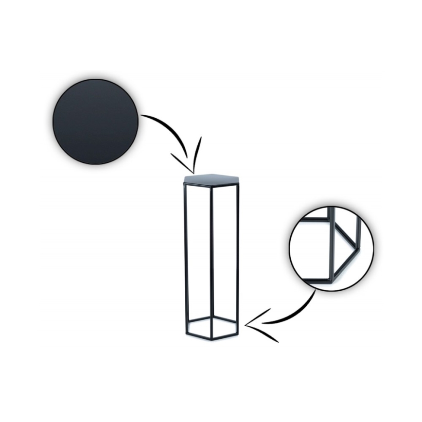 Підставка для квітів 70x24 см чорна