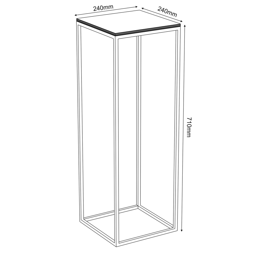 Підставка для квітів 70x24 см чорний