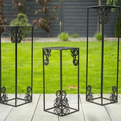 Підставка для квітів 80x24 см чорна