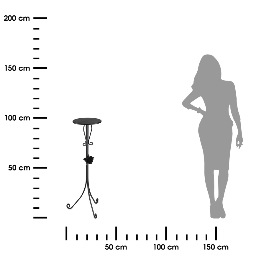 Підставка для квітів 95x39 см чорний