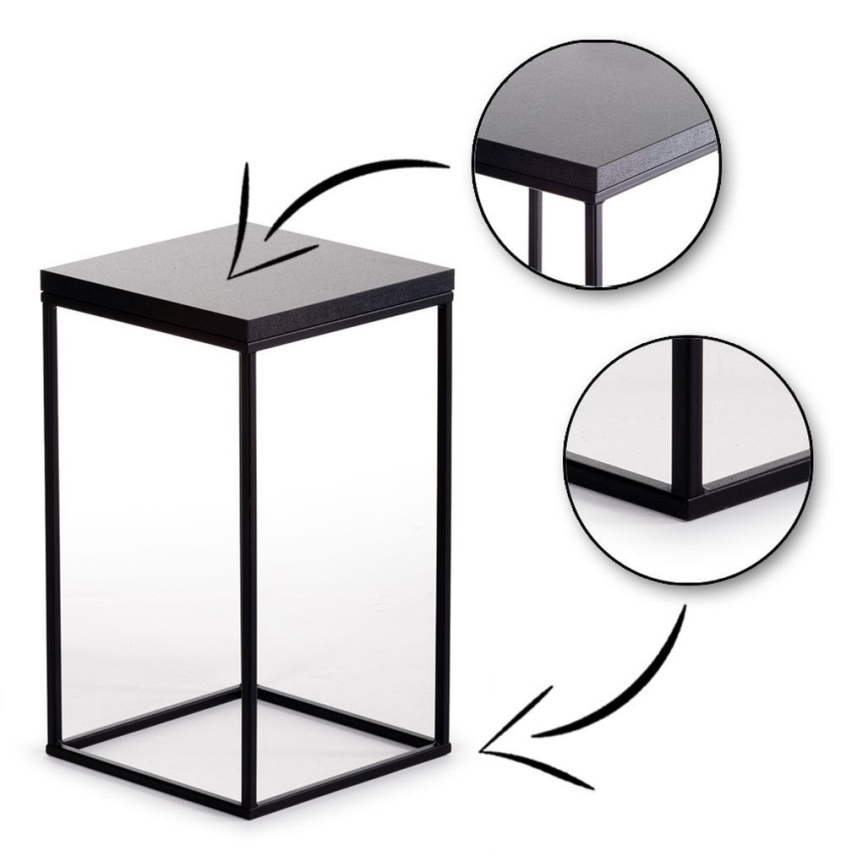 Підставка для квітів BASICLOFT 40x24 чорна