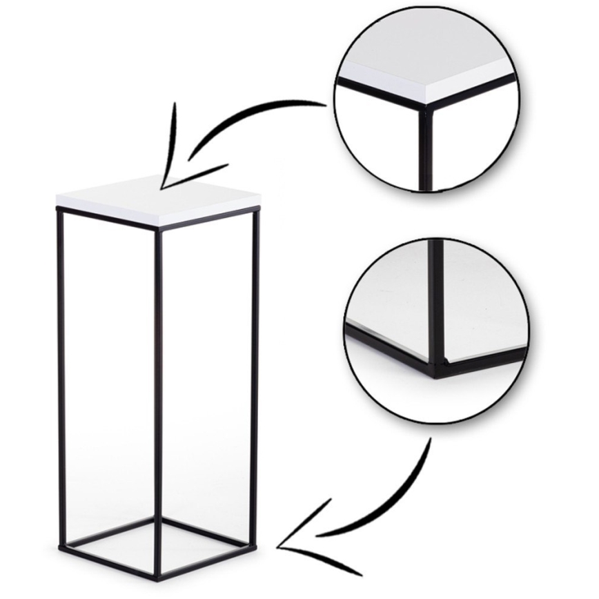 Підставка для квітів BASICLOFT 60x24 чорна/біла