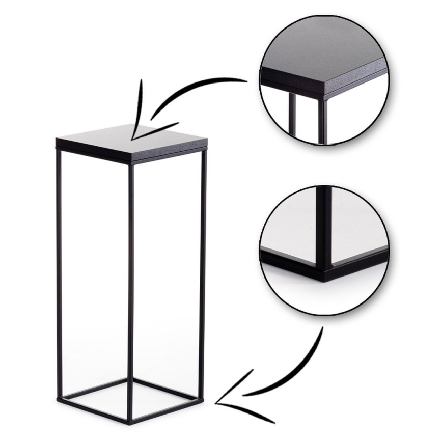 Підставка для квітів BASICLOFT 60x24 чорна