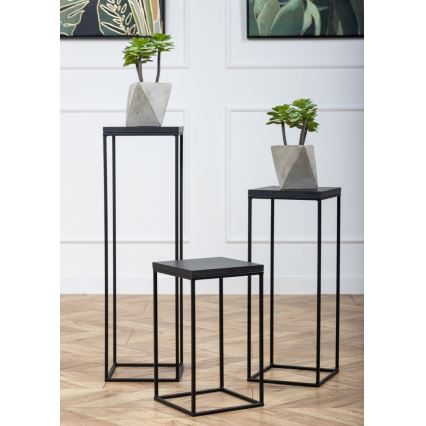 Підставка для квітів BASICLOFT 80x24 чорна