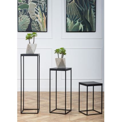 Підставка для квітів BASICLOFT 80x24 чорна
