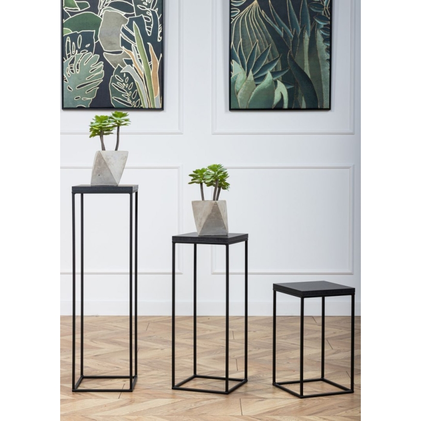 Підставка для квітів BASICLOFT 80x24 чорна