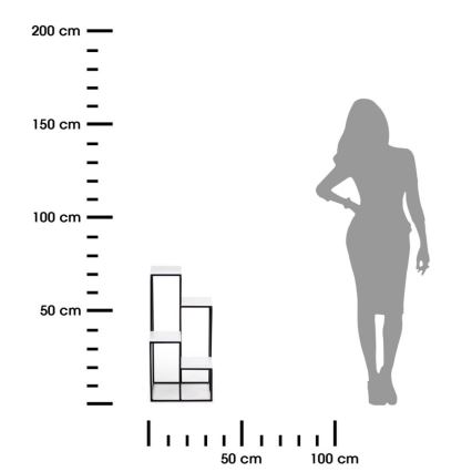 Підставка для квітів KASKADA 70x34 чорна/біла