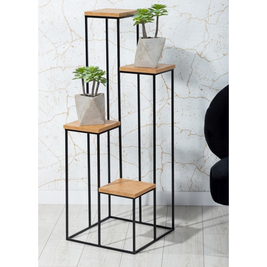 Підставка для квітів KASKADA 70x34 чорний/коричневий