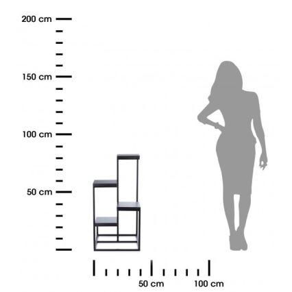 Підставка для квітів KASKADA 79x40 чорна